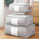 Axyaa Quilt Clothes Storage Box: Foldable, Dust Proof, Non-Woven Organizer