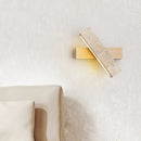 Axyaa Rotatable Wood Stone Wall Lamp Modern Nordic Bedroom Decor Lighting