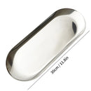 Axyaa Stainless Steel Oval Serving Tray Snack Dish Sushi Plate