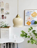 Axyaa Luxury Brass Pendant Lights with Resin Shade for Home Decor