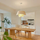 Axyaa French Fabric Suspension Pendant Light Chandelier - Hanging Lamp Fixture