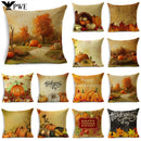 Axyaa Harvest Pumpkin Farm Throw Pillowcase for Home Decor