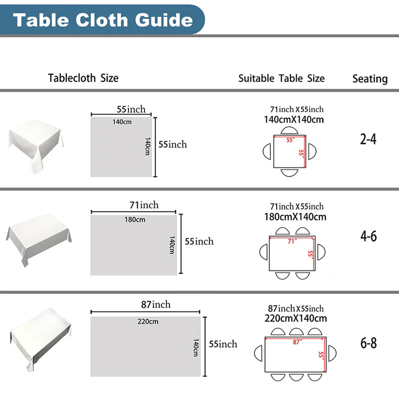 Axyaa Waterproof Rectangular Tablecloth for Coffee Table - Independence Day Flower Print
