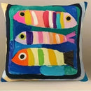 Colorful Fish Pattern Pillow Cover by Axyaa - Sofa Bedroom Car Cushion Cover