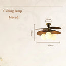 Axyaa Glass LED Chandelier: French Retro Pendant Lighting for Living Room, Dining, Bedroom