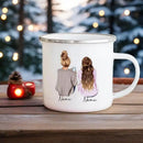 Axyaa Best Friend Cartoon Girls Custom Name Coffee Mug