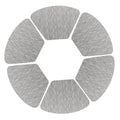 Axyaa PVC Fan Shaped Placemats - Heat Resistant Dining Table Mats