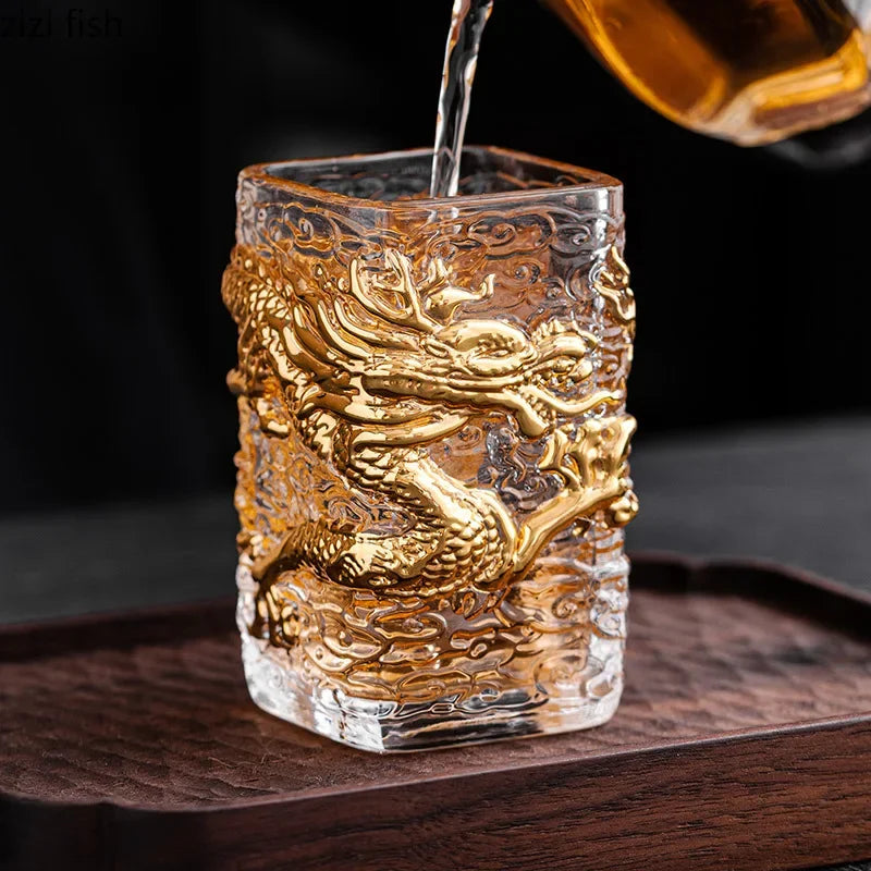 Axya Gilding Glass Tea Cup Set