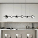 Axyaa LED Glass Chandelier for Living Dining Office Interior