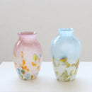 Axyaa Pink Gradient Glass Vase Hydroponics Terrarium Floral Home Decoration