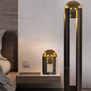 Axyaa Brass Floor Lamp with Glass Ball for Bedroom, Living Room, Study