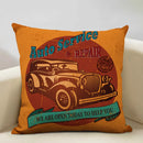 Axyaa Classic Cars Print Cushion Cover 45X45CM Pillowcase Linen Throw Pillow