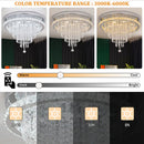 Axyaa Crystal Ceiling Lamps: Remote Control, Brightness Dimming, Living Room Chandeliers