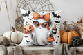 Axyaa Halloween Skull & Pumpkin Pillow Cover for Sofa, Bedroom, Car