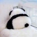 Cute Angry Panda Back View Throw Pillows by Axyaa Wool Back Cushion