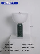 Axyaa Marble Mushroom Table Lamp LED Minimalist Modern Light for Home Decor