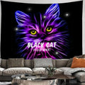 Axyaa Smart Cat Mandala Macrame Tapestry - Bohemian House Decor
