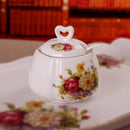 Axya White Ceramic Seasoning Jar with Lid, Spoon - Salt & Pepper Box