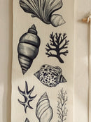 Boho Coastal Seashell Wall Hanging Tapestry by Axyaa - Nautical Beach Home Decor
