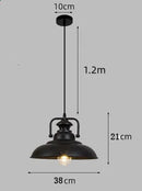 Axyaa Metal Pendant Light Industrial E27 Nordic Style for Kitchen Bar Dining Room