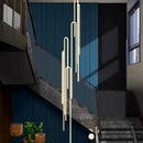 Axyaa Modern Ring Stairs Pendant Light Chandeliers for Living Room Dining Room Lighting