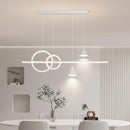 Axyaa Modern Minimalist Dining Room Pendant Lights Black White Chandelier Fixtures