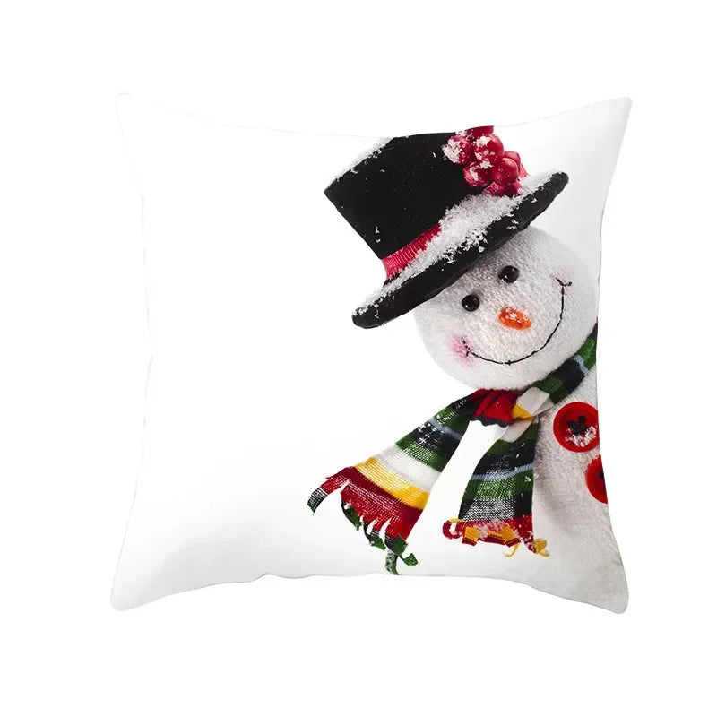 Snowman Pillow Cover Winter Home Decor Cushion Covers by Axyaa