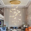 Axyaa Butterfly Chandelier for Villa Duplex, LED Hanging Light for Living Room