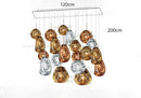 Axyaa Glass Pendant Light: Modern, LED, Creative Chandelier