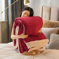 Axyaa Solid Color Fleece Winter Blanket - Super Soft Luxury Warm Adult Bedding