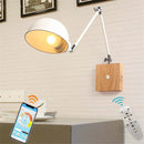 Nordic Wood Bedside Lamp with APP Control by Axyaa