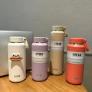 Axyaa Stainless Steel Insulated Bottle Portable Handle Hot/Cold Drinking Cup