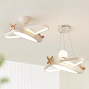 Axyaa Airplane LED Pendant Lamp for Kids Room - White and Blue Theme