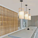 Axyaa Bamboo Weaving Pendant Lamp: Traditional Chinese Zen Tea Room Style