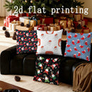 Axyaa Santa Christmas Pillow Covers for Sofa, Bedroom, Car - Rectangular Cushion