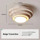Axyaa Nordic Beige Marble Ceiling Lamp for Guest Room and Restaurant