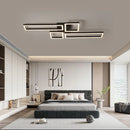 Axyaa Modern Black LED Ceiling Light for Stylish Bedroom and Living Room