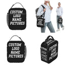 Axyaa Insulated Lunch Bag with Custom Photo & Text - Personalized Thermal Cooler