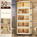 Axyaa Foldable Storage Cabinet: 4 Layers, Plastic Storage Box, Home Organization Solution