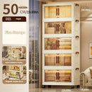 Axyaa Foldable Storage Cabinet: 4 Layers, Plastic Storage Box, Home Organization Solution