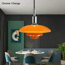 Axyaa Three-layer Glass Pendant Lighting in White Gold Silver