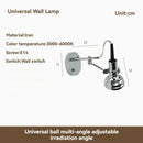 Axyaa Swing Arm Wall Lamp, Mid Century Modern Bedroom Reading Light