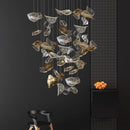 Axyaa Luxury LED Chandelier Modern Living Room Pendant Light - Customizable Art Styles