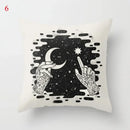 Axyaa Black Cat Party Halloween Anime Cushion Cover Ghost Skull Pumpkin Decor