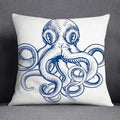 Axyaa Blue Mermaid Sailor Marines Polyester Pillowcase Home Office Decor