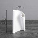 Axyaa Irregular Ceramic Vase Floral Pots Desk Decor Ornaments Room Aesthetic Flowers