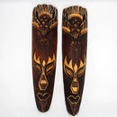 Axyaa Thai Wooden Wall Art Carving for Creative Living Room Decor & Entryway Ornament.