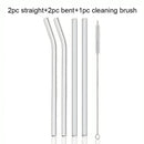 Axyaa Glass Straws: Creative, High-Temperature Resistant Straws for Juice, Milk, Coffee, Cola