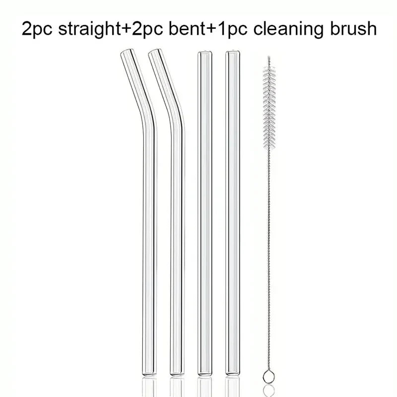 Axyaa Glass Straws: Creative, High-Temperature Resistant Straws for Juice, Milk, Coffee, Cola