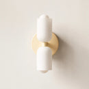 Axyaa Medieval Double-Head Glass Wall Lamp for Bedroom & Living Room